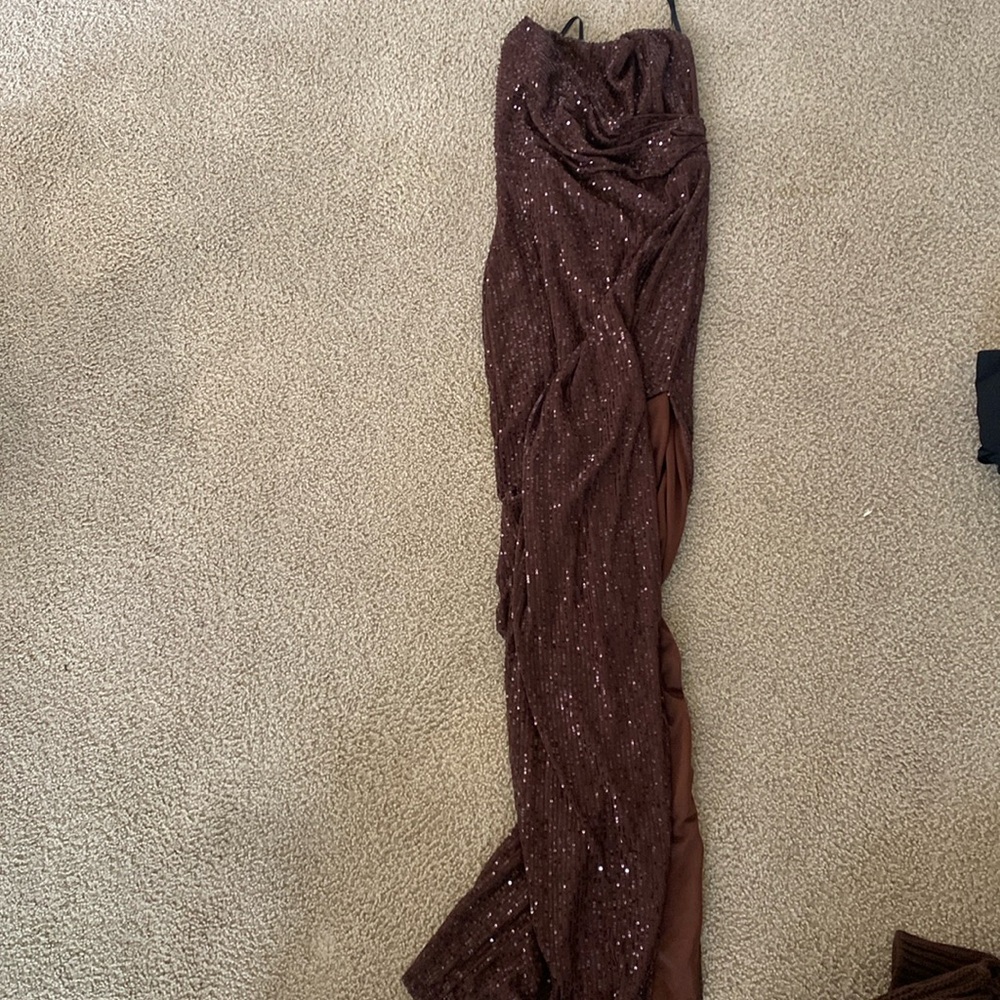 Windsor dress bandeau with leg slit